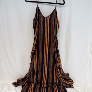 Vix Paulahermanny Maxi Chic Dress Navy Rust Women’s Size Small